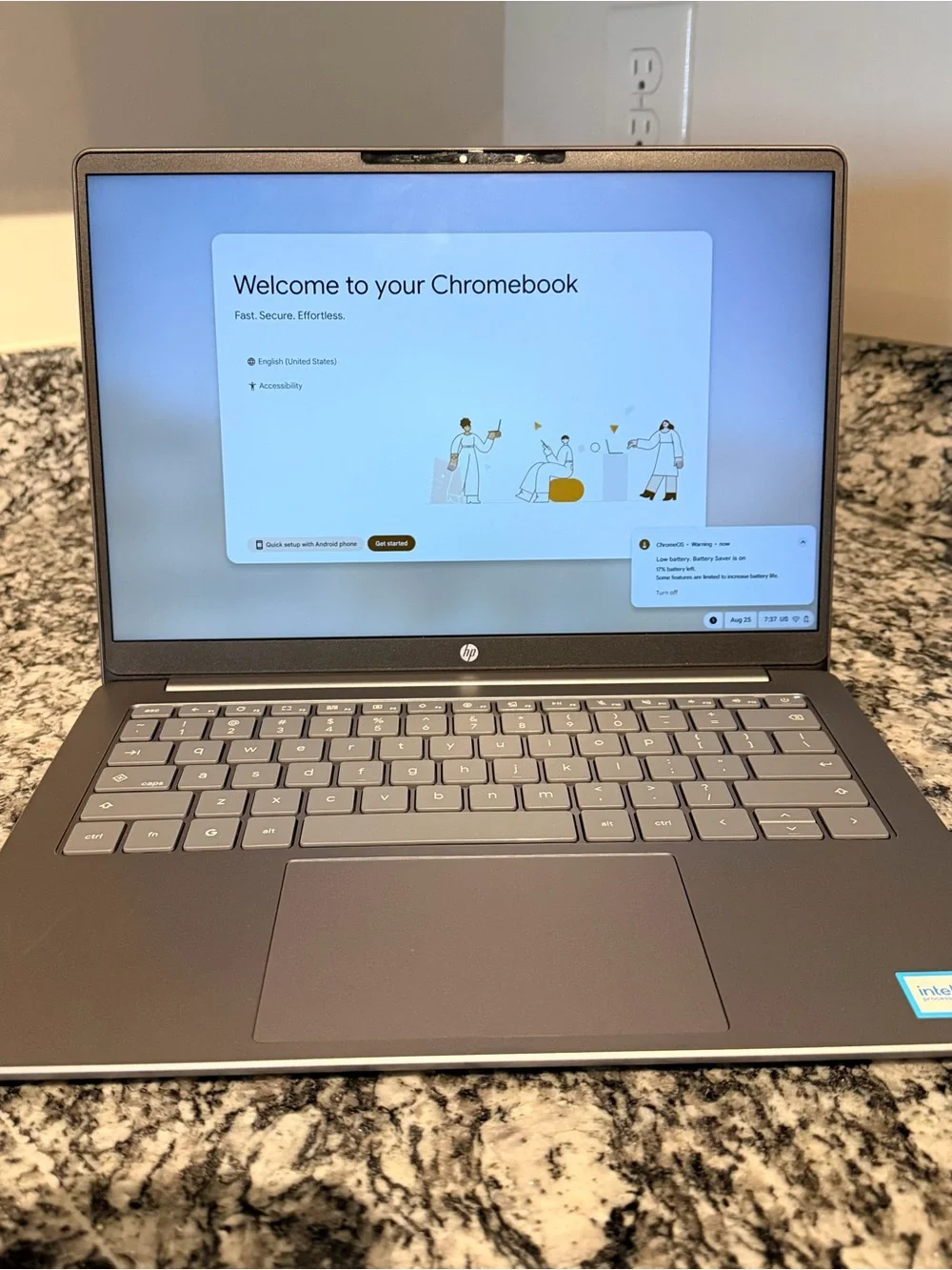 HP Chromebook Laptop in Dark Gray
